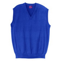 Men/Unisex V-Neck Fine Gauge Acrylic Vest - Royal Blue